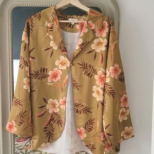 LPA Cut Away PJ Top in Lush Tropics M